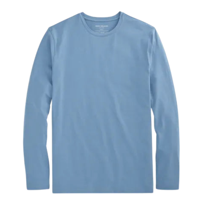 Mack Weldon SILVER Long Sleeve T-Shirt - Blue Heaven / S - Long-Sleeved T-Shirts