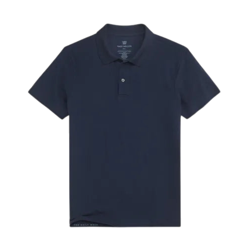 Mack Weldon Silver Pique Polo - True Navy / S - Polos