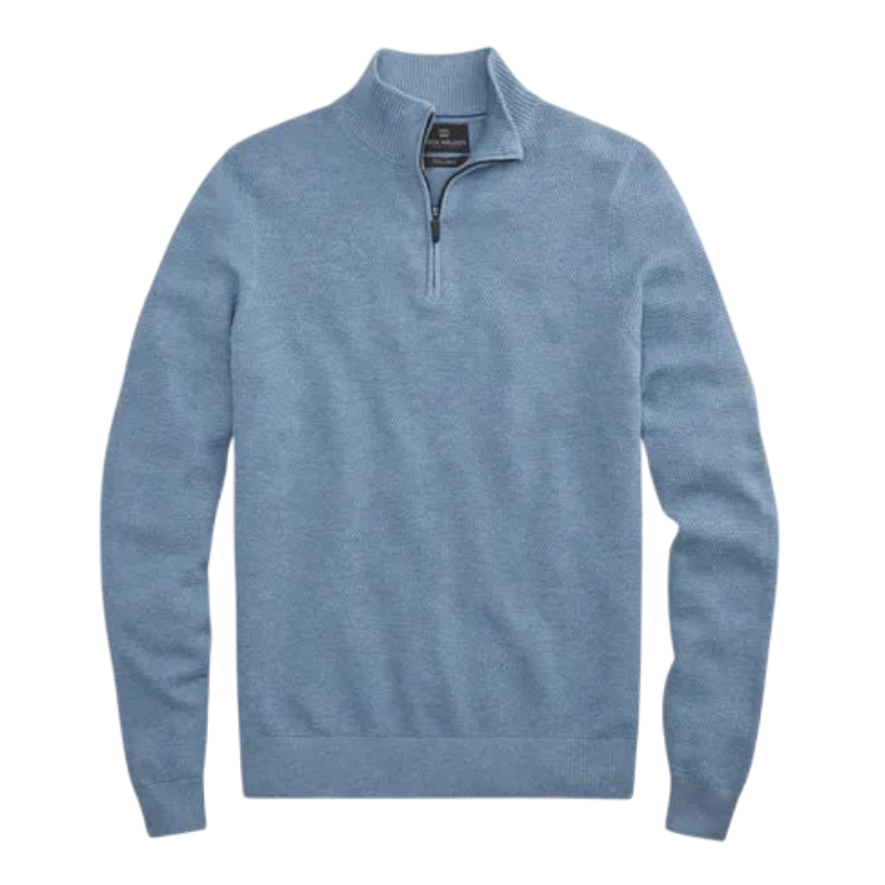 Mack Weldon Tech Linen Half-Zip - Seaplane Heather / S - Pullovers