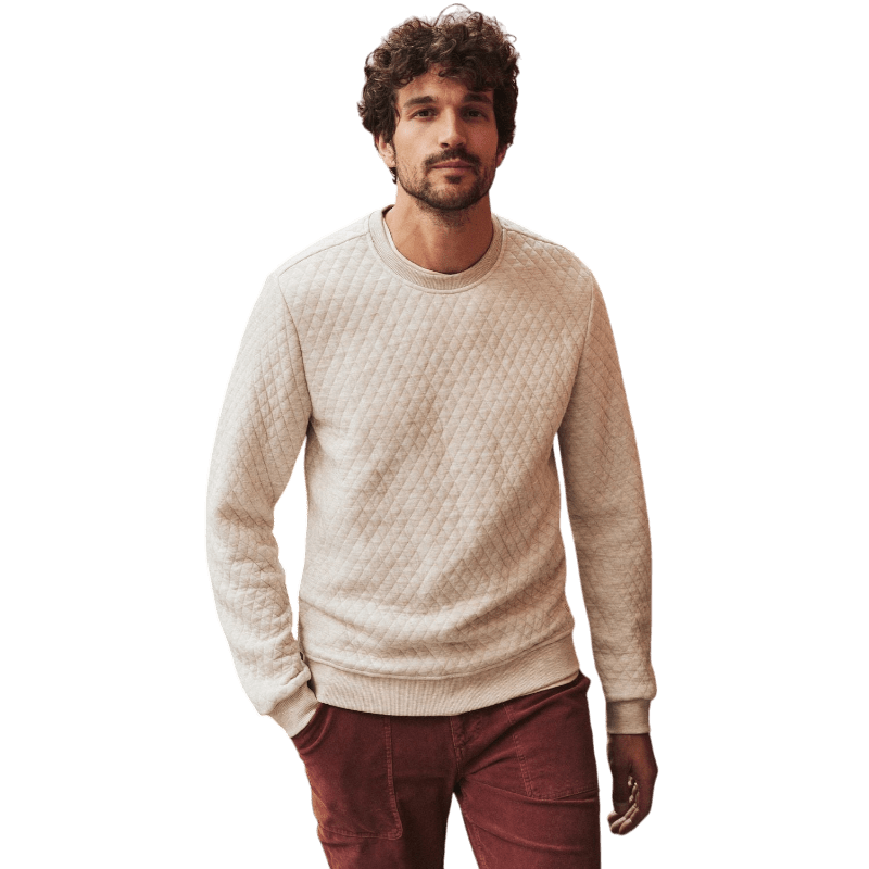 Marine Layer Men's Corbet Quilted Crewneck - Sweatshirts - SwagWear
