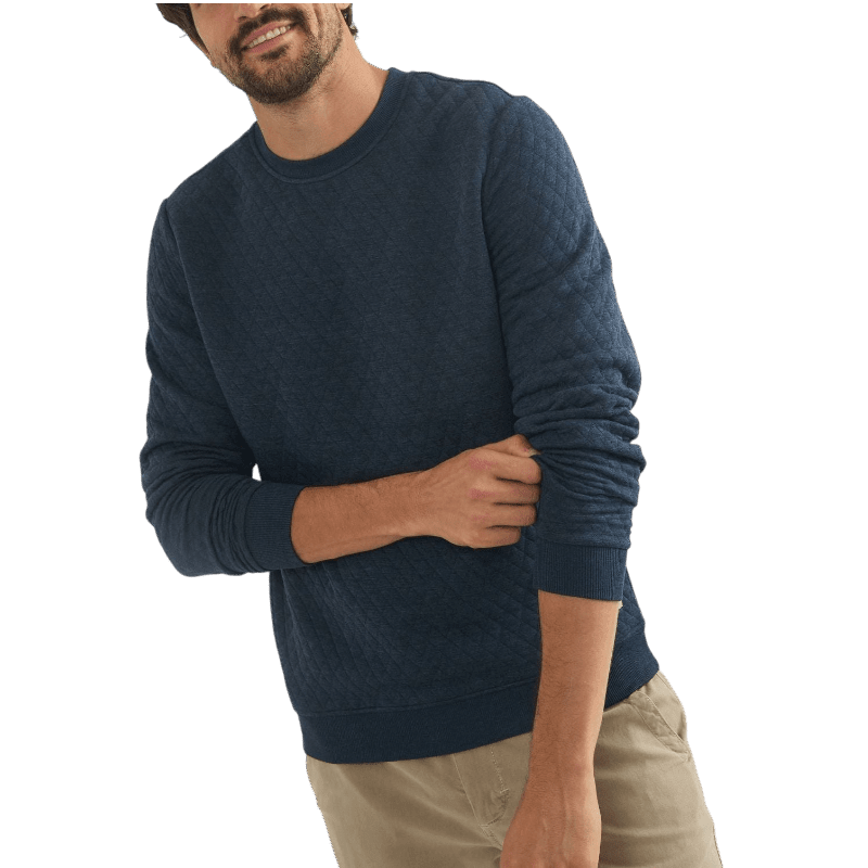 Marine Layer Men's Corbet Quilted Crewneck - Sweatshirts - SwagWear
