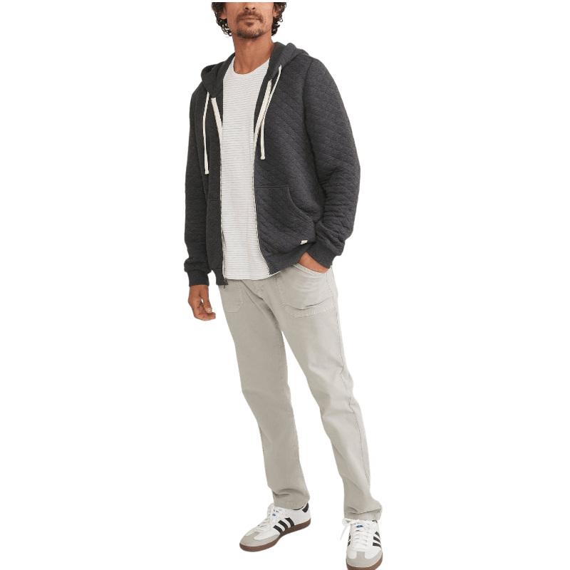 Marine Layer Men's Corbet Quilted Full Zip Hoodie - Full - Zip Hoodies - SwagWear