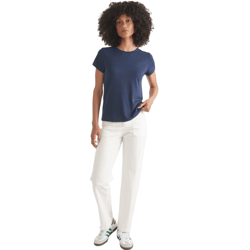 Marine Layer Women's Re - Spun Signature Crew - T-Shirts - SwagWear