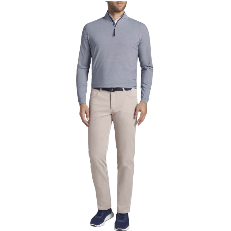 Peter Millar Men's Perth Sugar Stripe Performance Quarter-Zip