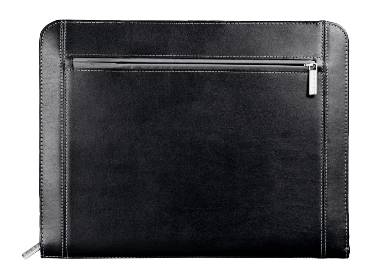 Metropolitan Leather Zippered Padfolio with FSC® Mix Paper - Zippered Padfolios - SwagWear