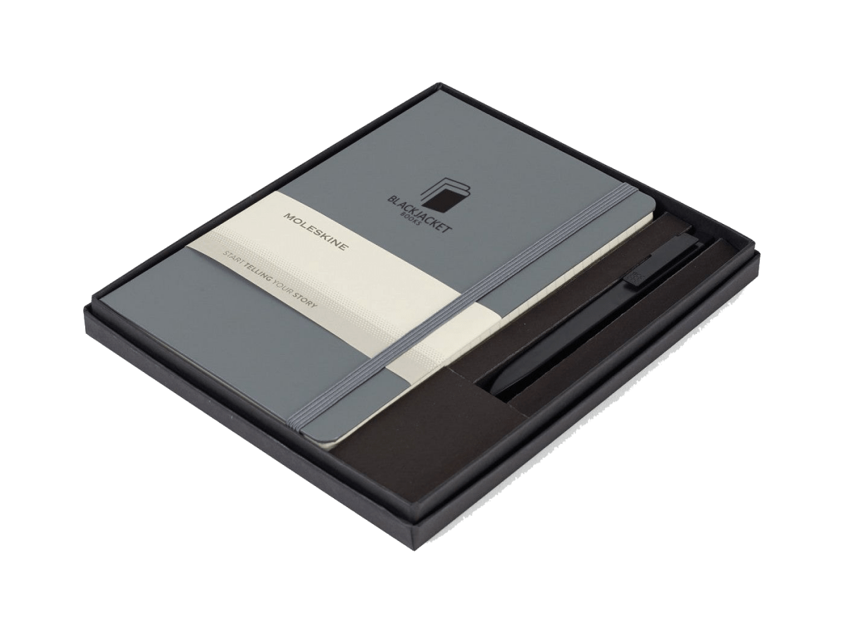 Moleskine® Large Notebook and GO Pen Gift Set - Notebook Sets - SwagWear