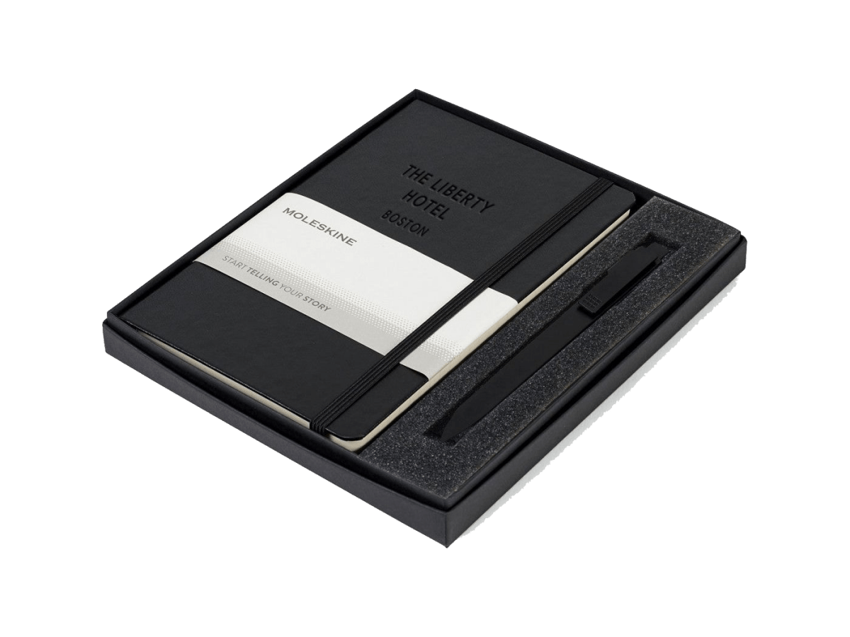 Moleskine® Medium Notebook and GO Pen Gift Set - Notebook Sets - SwagWear