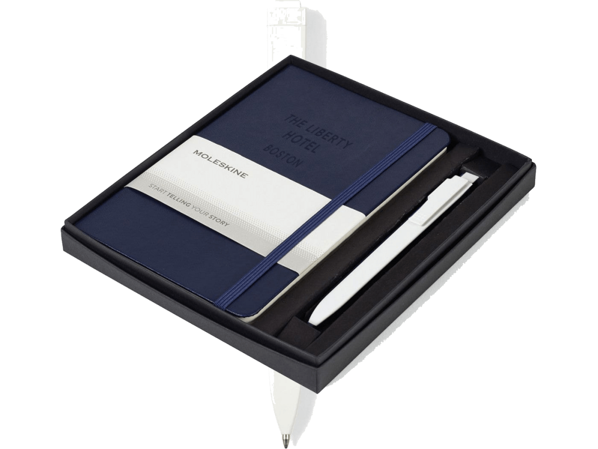 Moleskine® Medium Notebook and GO Pen Gift Set - Notebook Sets - SwagWear