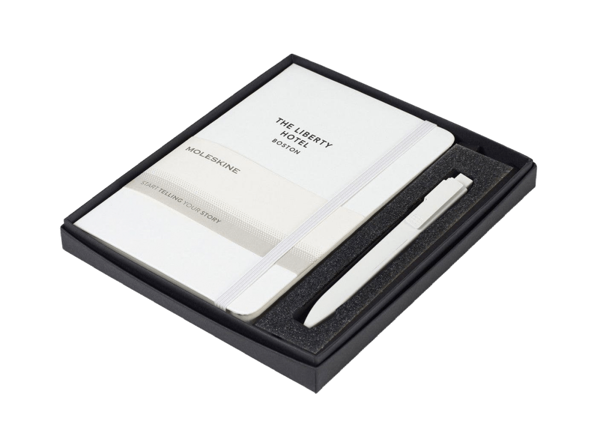 Moleskine® Medium Notebook and GO Pen Gift Set - Notebook Sets - SwagWear