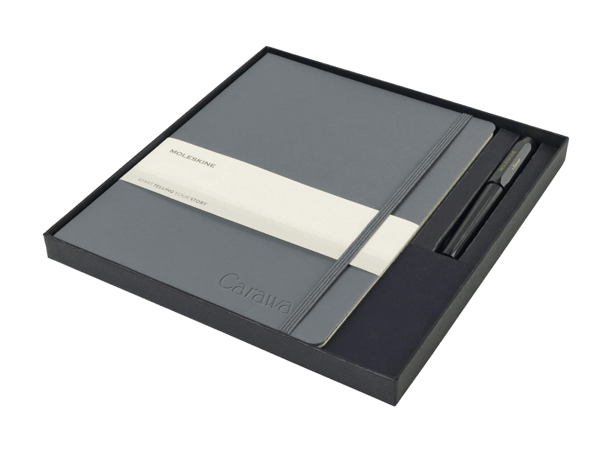 Moleskine® X-Large Notebook and Kaweco Pen Gift Set - Notebook Sets - SwagWear