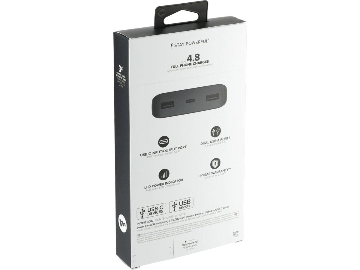 mophie® Power Boost 20,000 mAh Power Bank with USB-C Port - Wireless Power Banks - SwagWear