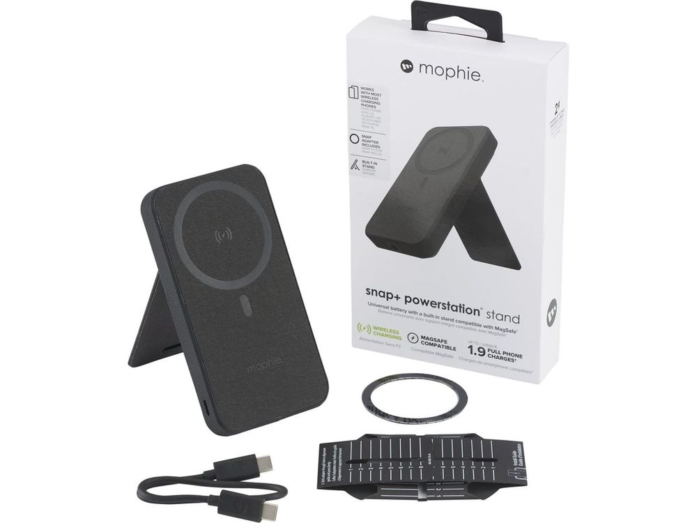 mophie® Snap + 10000 mAh Powerstation Stand - Black - Wireless Power Banks