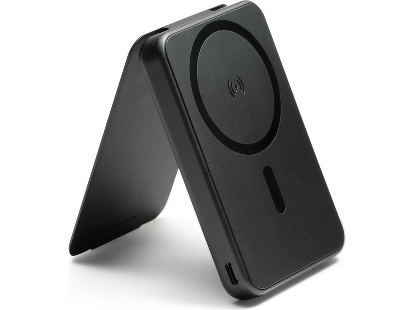 mophie® Snap + 5000 mAh Wireless Power Bank w/ Stand - Black - Wireless Power Banks