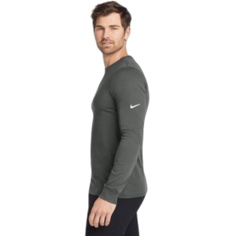 Nike Dri - FIT Cotton/Poly Long Sleeve Tee - Long - Sleeved T-Shirts - SwagWear