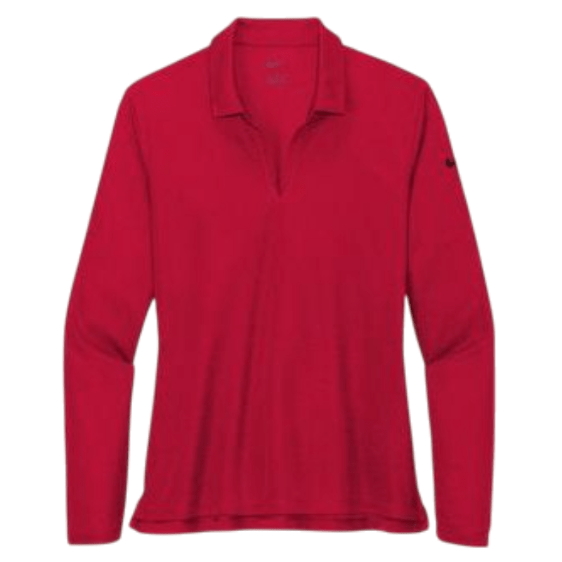 Nike Women's Dri - FIT Micro Pique 2.0 Long Sleeve Polo - Long - Sleeved Polos - SwagWear