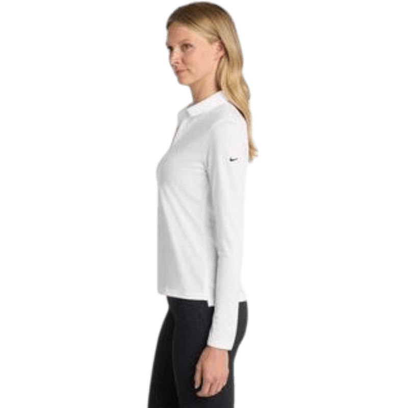 Nike Women's Dri - FIT Micro Pique 2.0 Long Sleeve Polo - Long - Sleeved Polos - SwagWear