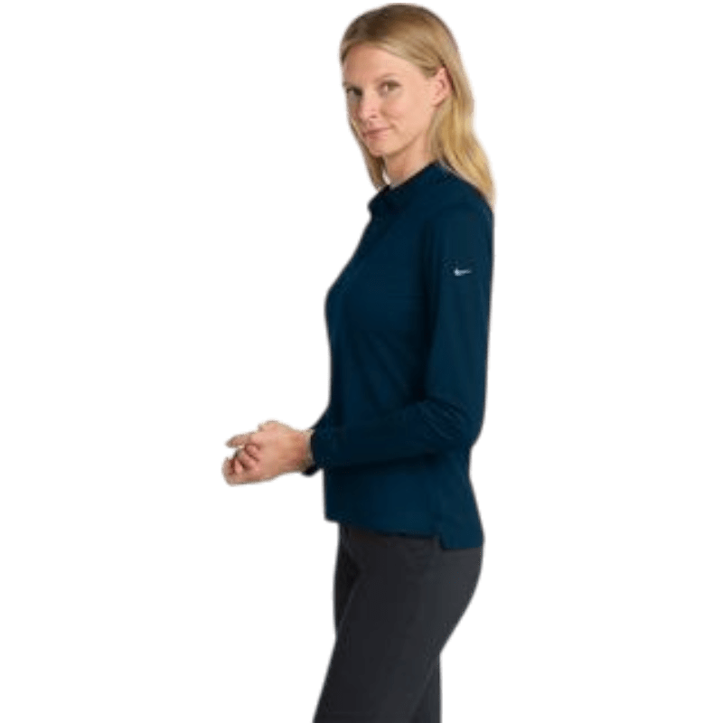 Nike Women's Dri - FIT Micro Pique 2.0 Long Sleeve Polo - Long - Sleeved Polos - SwagWear