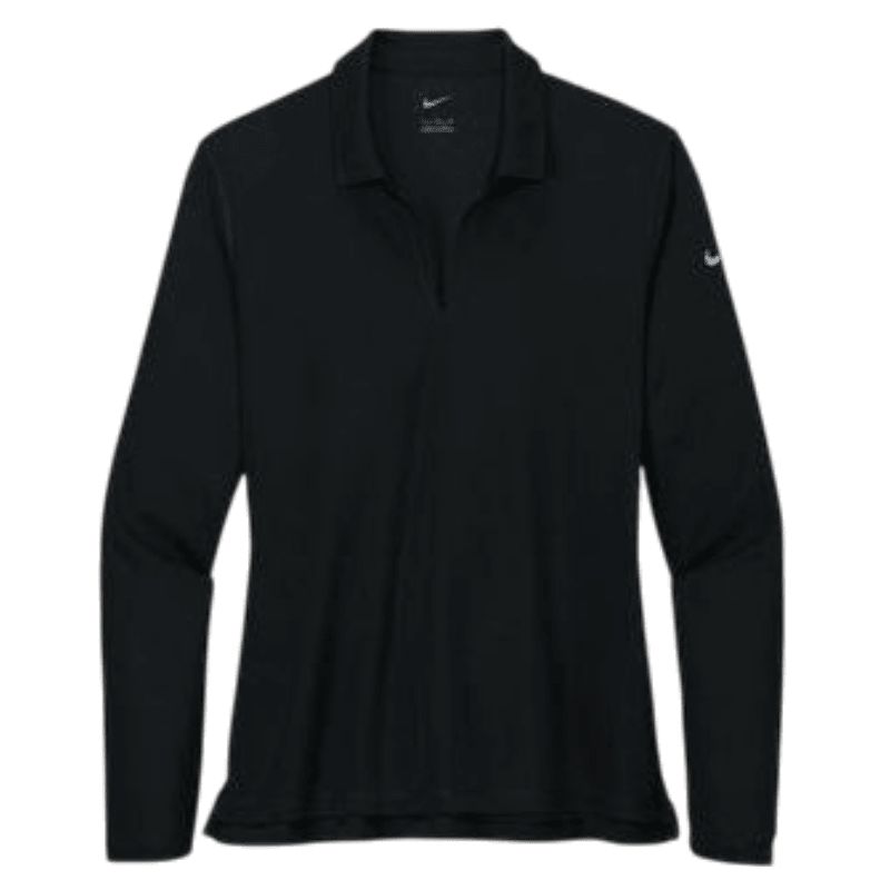 Nike Women's Dri - FIT Micro Pique 2.0 Long Sleeve Polo - Long - Sleeved Polos - SwagWear