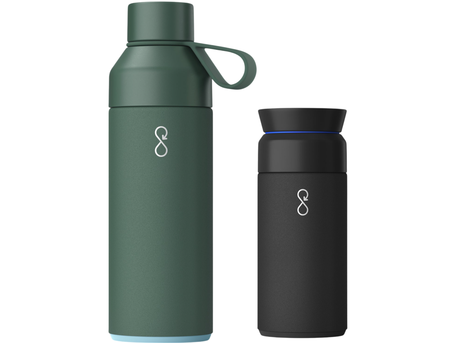 Ocean Bottle Hydrate & Caffeinate - Forest Green / Obsidian Black - Drinkware Sets