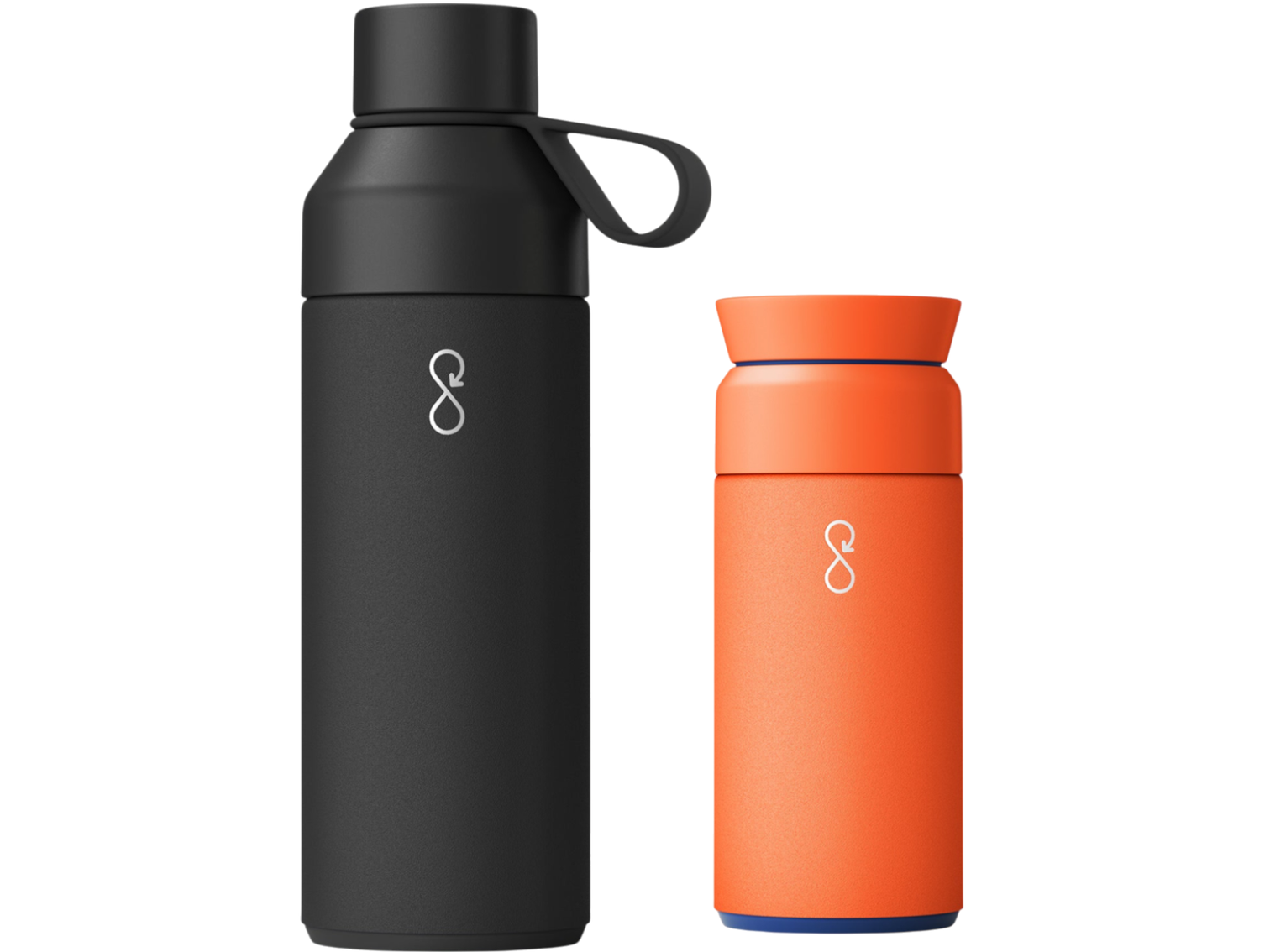 Ocean Bottle Hydrate & Caffeinate - Obsidian Black / Sun Orange - Drinkware Sets