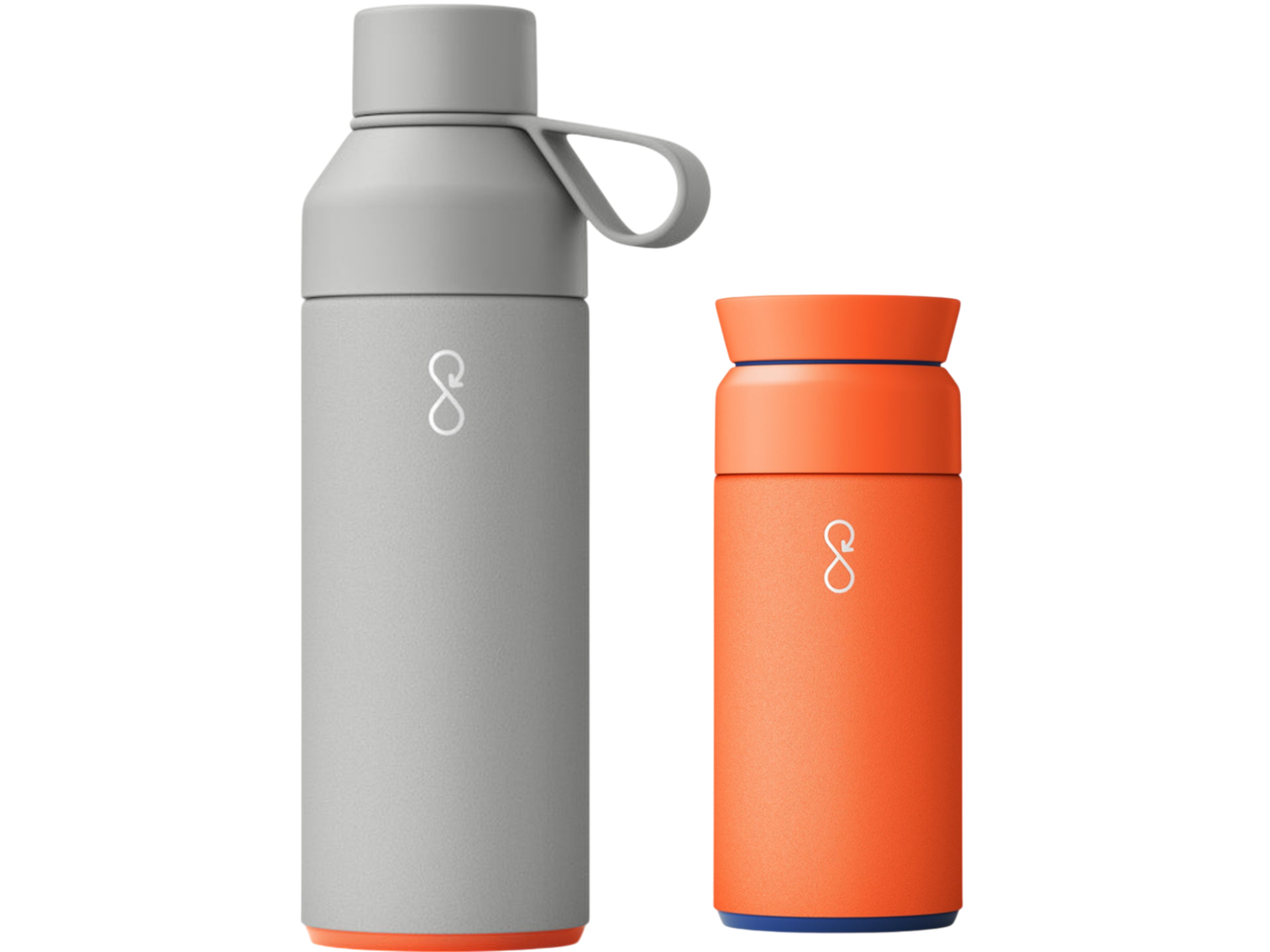 Ocean Bottle Hydrate & Caffeinate - Rock Grey / Sun Orange - Drinkware Sets