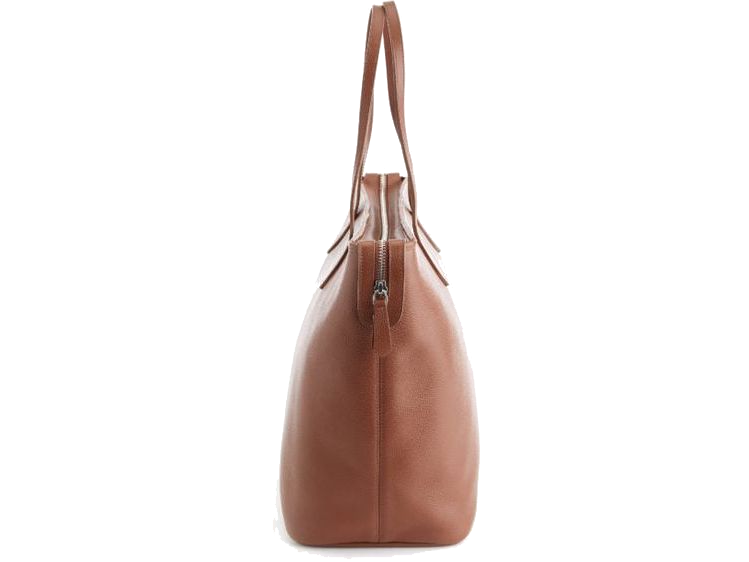 Pebbled Grain Wide Tote Bag with Wristlet - Tote Bags
