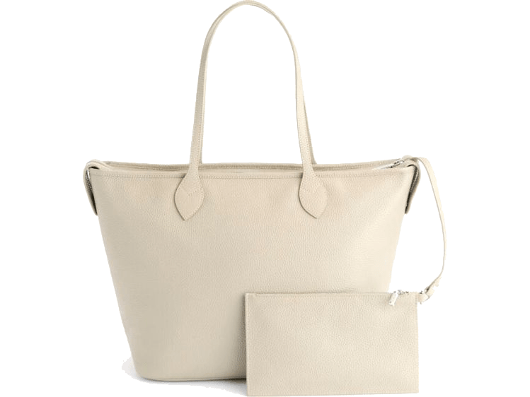 Pebbled Grain Wide Tote Bag with Wristlet - Tote Bags - SwagWear