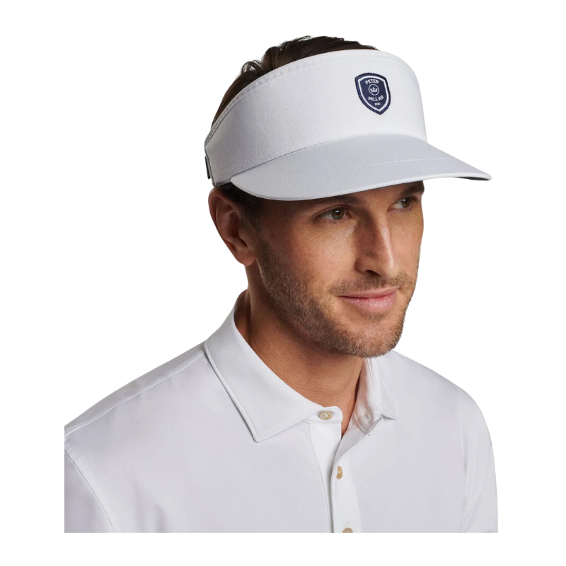 Peter Millar Crown Crest Tour Visor - White - Visors