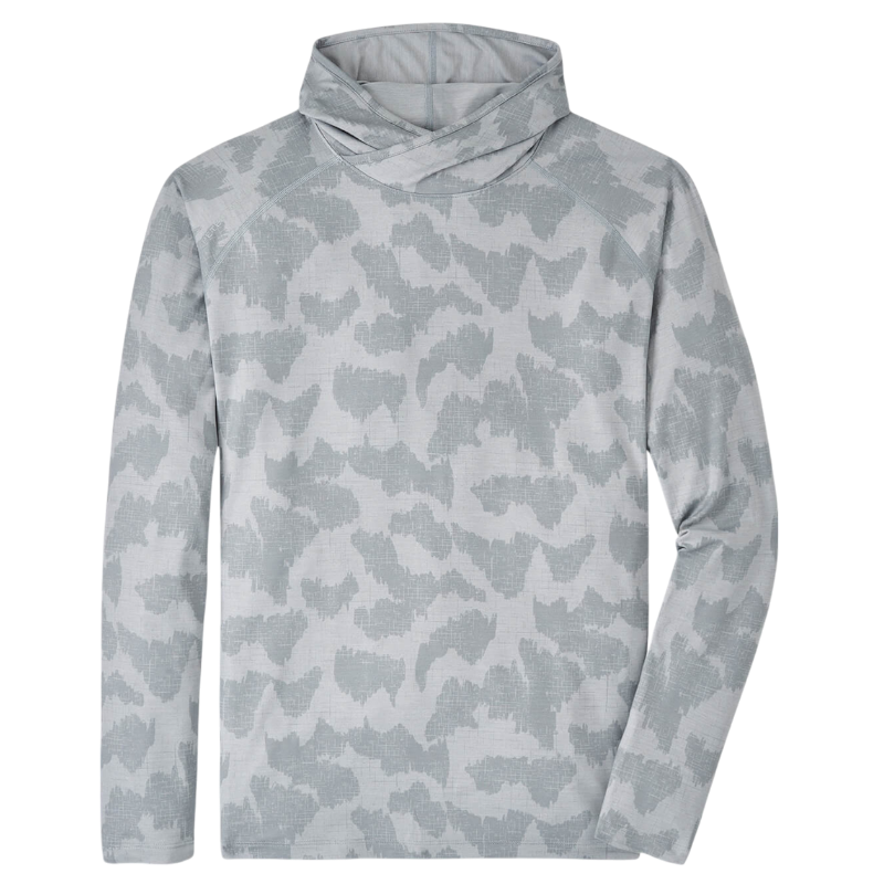 Peter Millar Men's Aurora Windowpane Camo Performance T-Shirt Hoodie