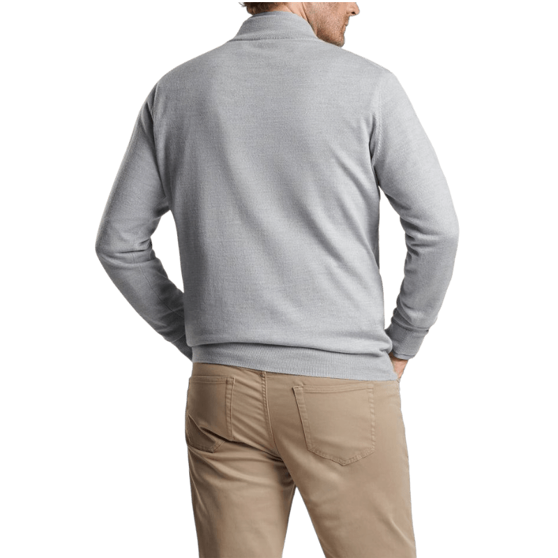 Peter Millar Men's Autumn Crest Suede Trim Quarter-Zip - Pullovers - SwagWear