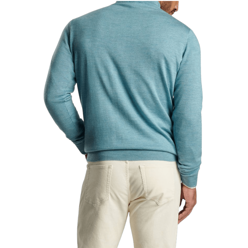 Peter Millar Men's Autumn Crest Suede Trim Quarter-Zip - Pullovers - SwagWear