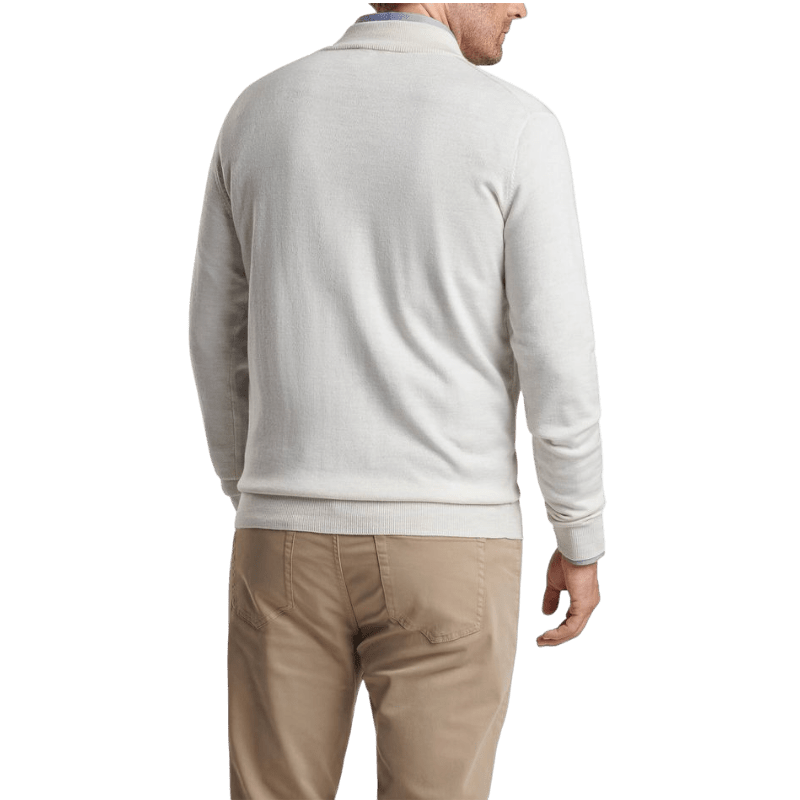 Peter Millar Men's Autumn Crest Suede Trim Quarter-Zip - Pullovers - SwagWear