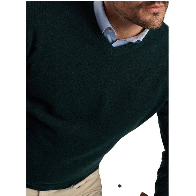 Peter Millar Men's Crown Heritage Cashmere V-Neck Sweater - Sweaters - SwagWear
