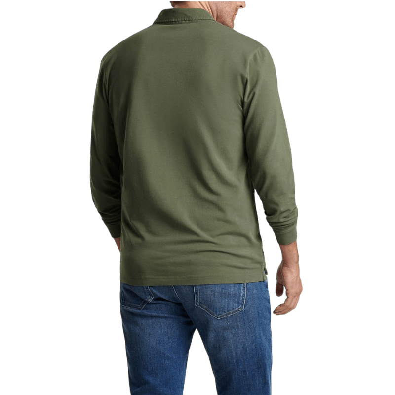 Peter Millar Men's Lava Wash Long Sleeve Polo - Long-Sleeved Polos - SwagWear