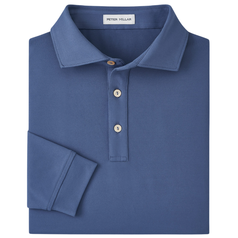Peter Millar Men's Lyons Performance Jersey Long-Sleeve Polo
