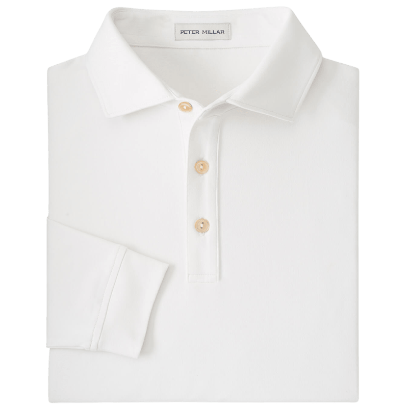 Peter Millar Men's Lyons Performance Jersey Long-Sleeve Polo - Polos - SwagWear