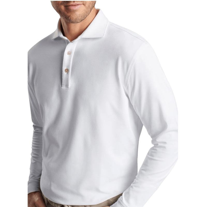 Peter Millar Men's Lyons Performance Jersey Long-Sleeve Polo - Polos - SwagWear