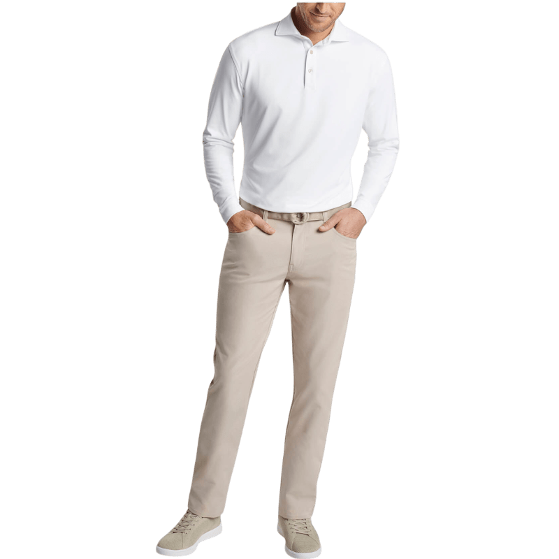 Peter Millar Men's Lyons Performance Jersey Long-Sleeve Polo - Polos - SwagWear