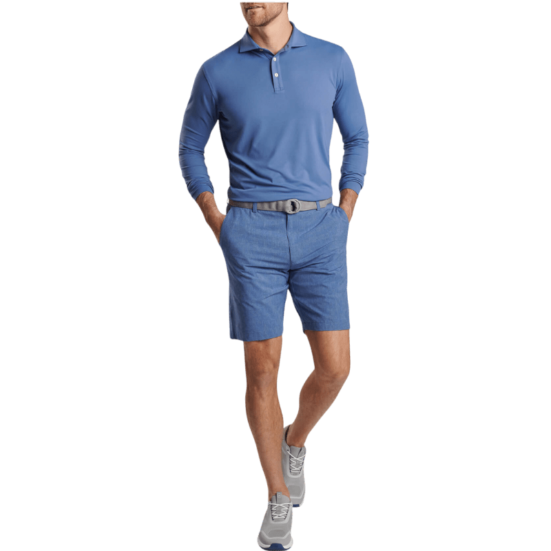 Peter Millar Men's Lyons Performance Jersey Long-Sleeve Polo - Polos - SwagWear