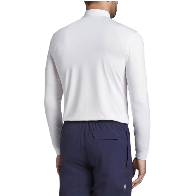 Peter Millar Men's Solid Performance Long-Sleeve Jersey Polo