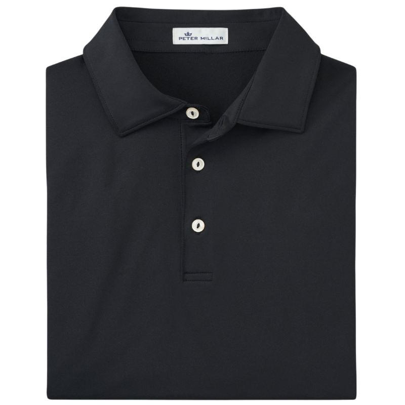 Peter Millar Men's Solid Performance Polo - Self Collar