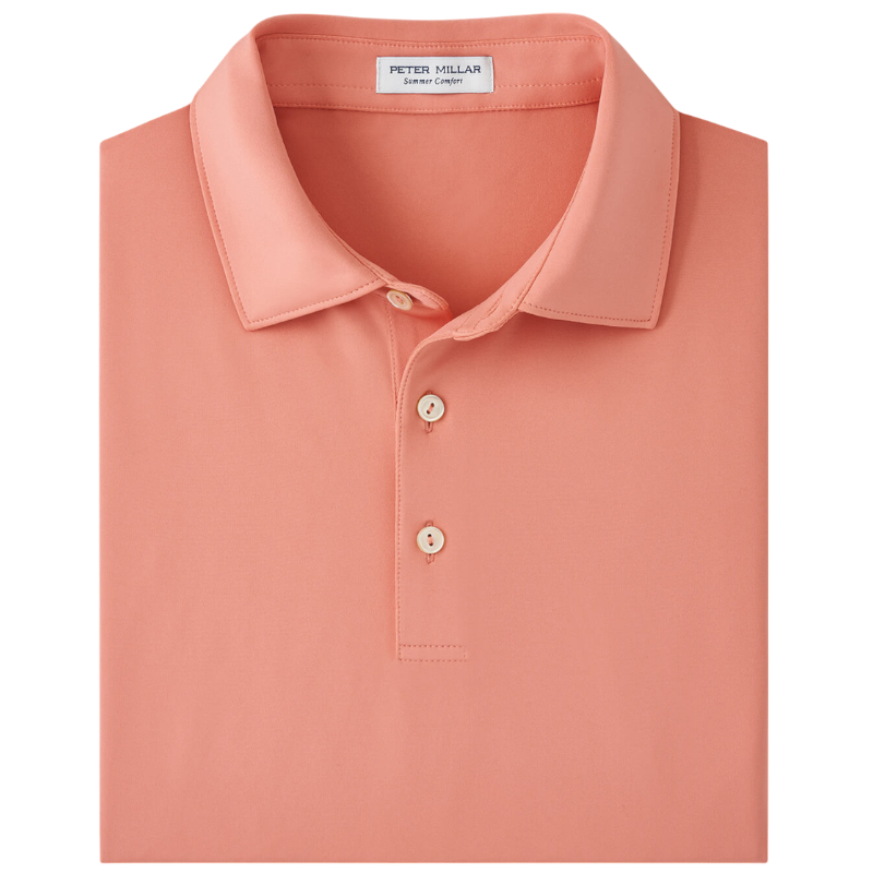 Peter Millar Men's Solid Performance Polo - Self Collar