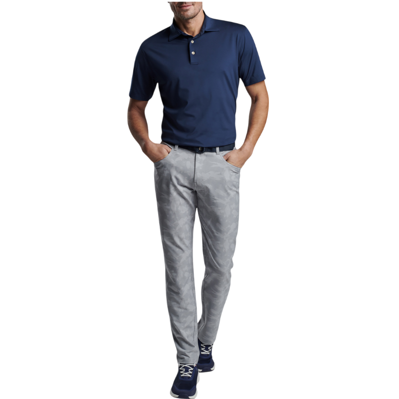 Peter Millar Men's Solid Performance Polo - Self Collar