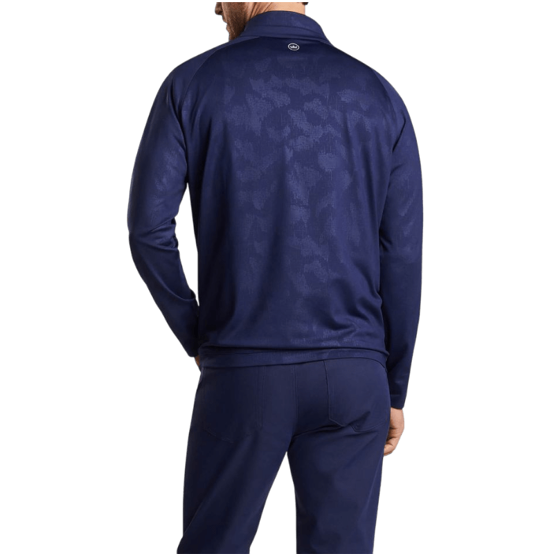 Peter Millar Men's Verge Windowpane Camo Performance Quarter-Zip - Pullovers - SwagWear