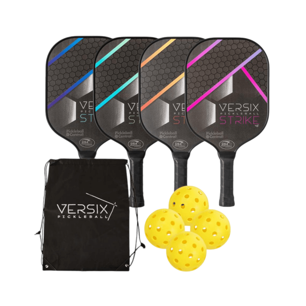 Pickleball VERSIX STRIKE 4F COMPOSITE 4 - PADDLE BUNDLE - Pickleball Sets - SwagWear