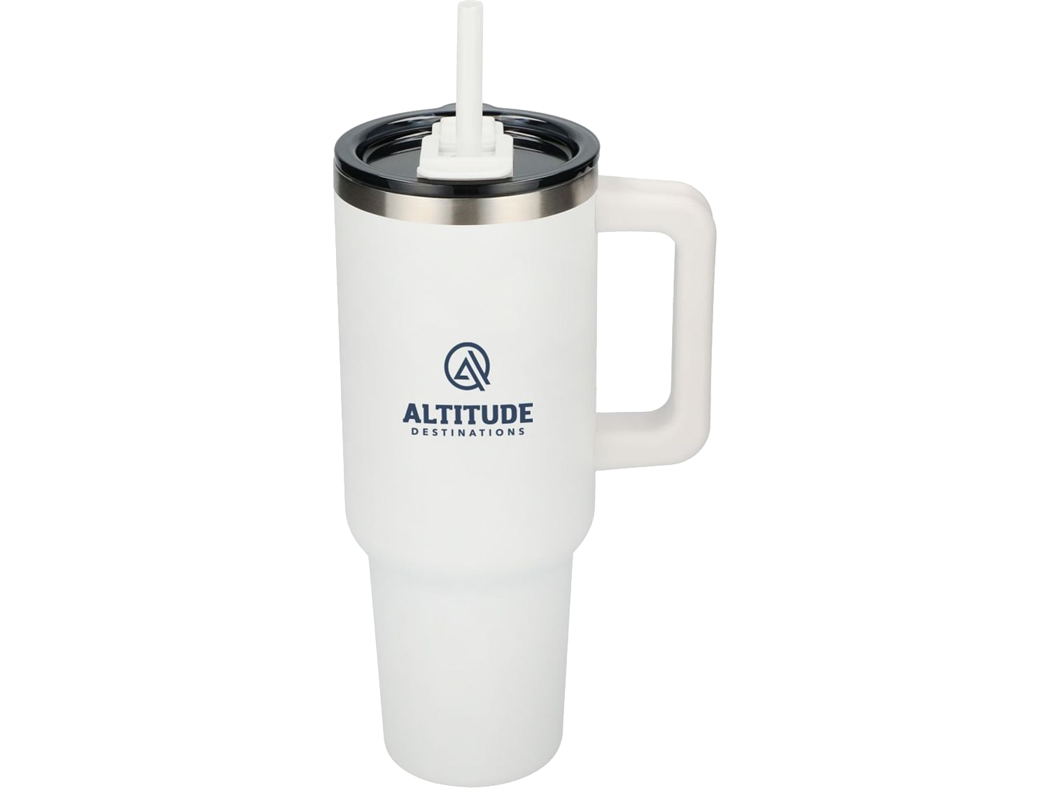 Pinnacle 40 oz Vacuum Insulated Eco-Friendly Travel Tumbler With Straw - White / 40oz - Travel Tumblers