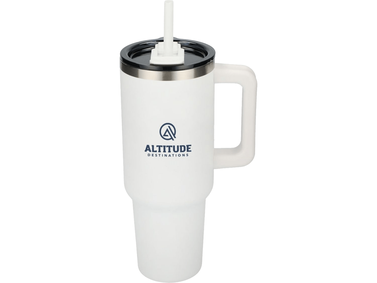 Pinnacle 40 oz Vacuum Insulated Eco-Friendly Travel Tumbler With Straw - Travel Tumblers - SwagWear