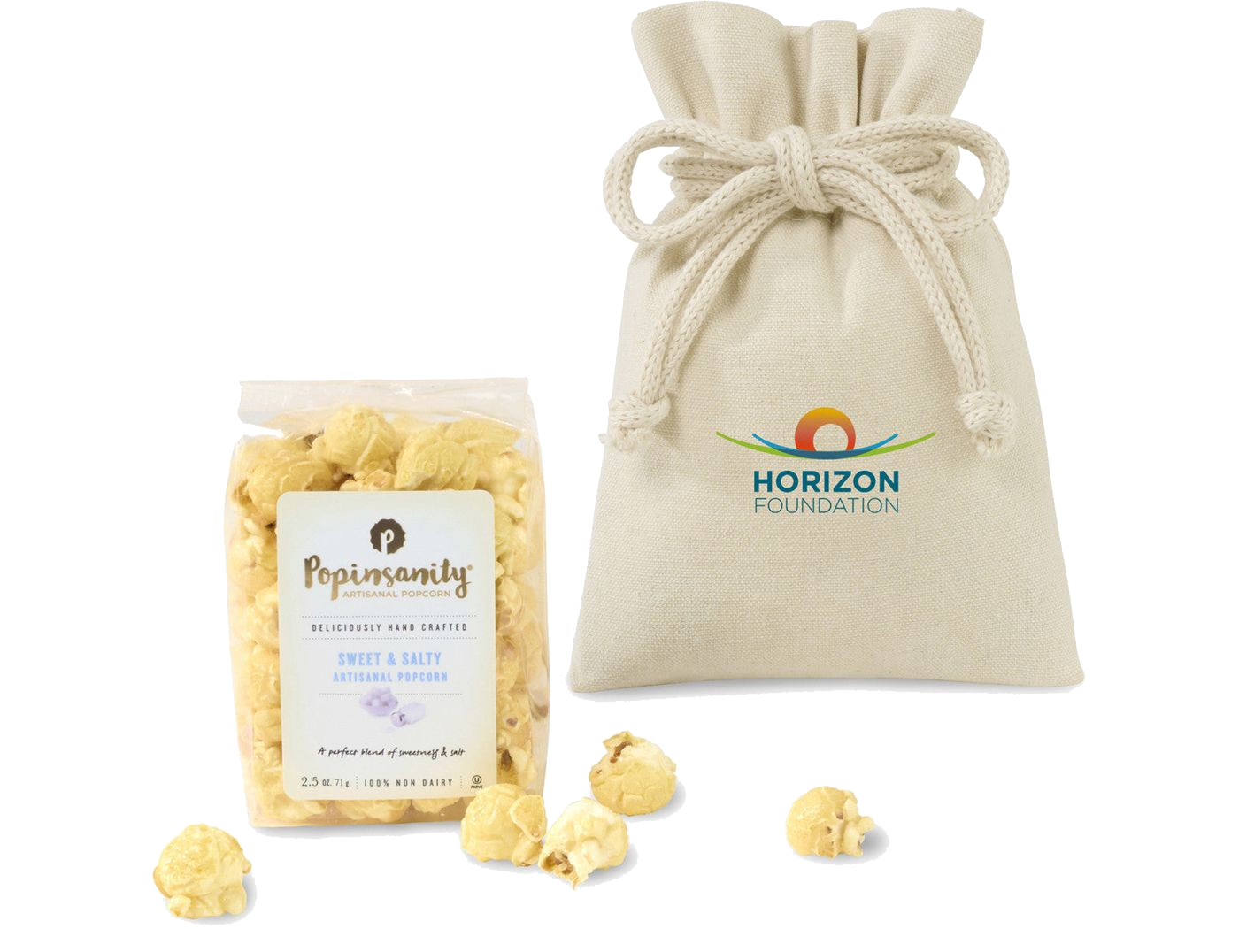 Poppinsanity Popcorn Snack Gift Bag - Natural - gift set