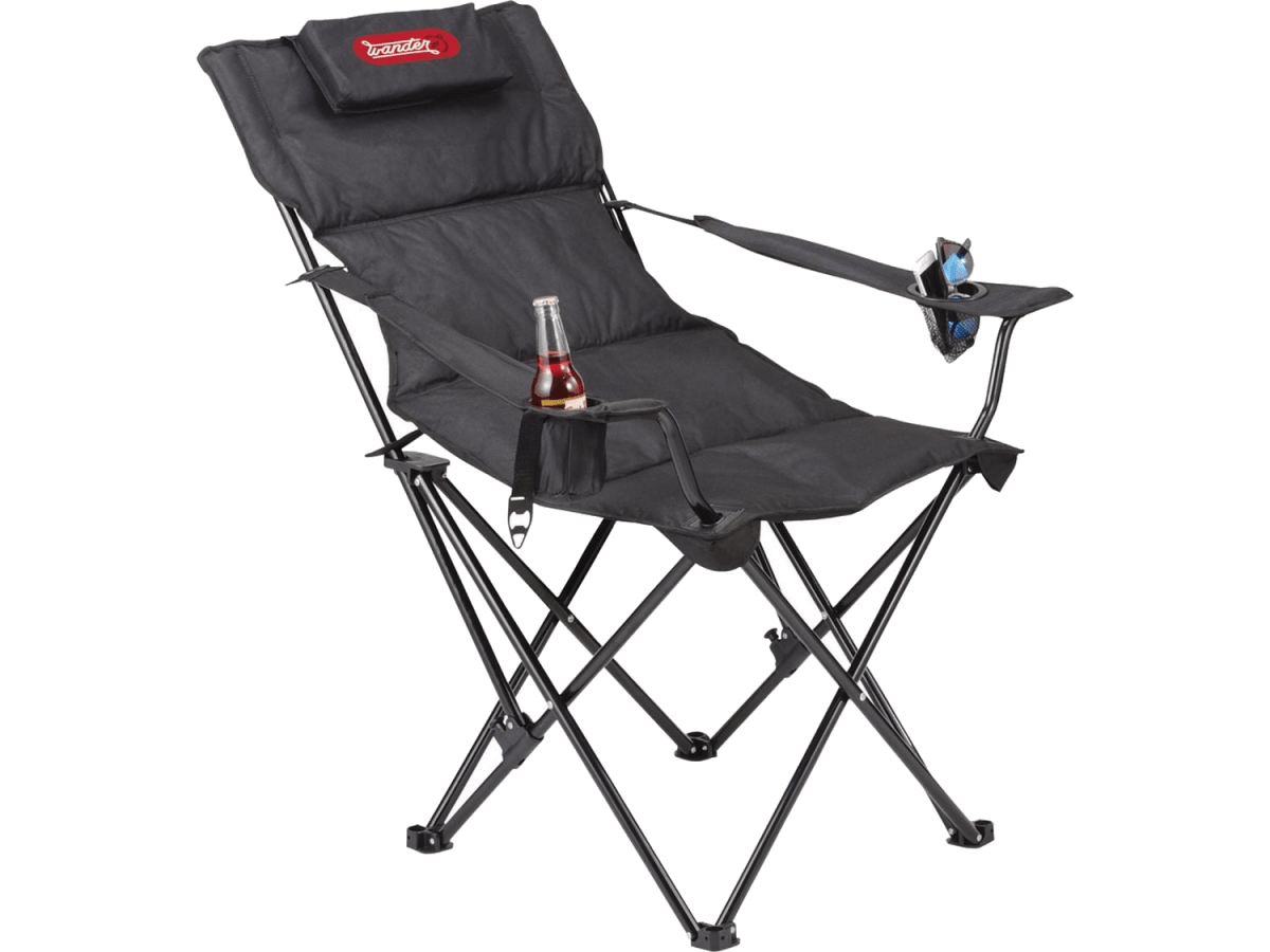 Premium Padded Foldable Outdoor Reclining Camping Chair (400lb Capacity) - Folding Chairs - SwagWear