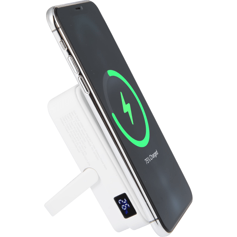 Quik Stand 10,000 mAh MagClick™ Wireless Power Bank - Wireless Power Banks - SwagWear